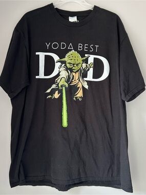 Star Wars Yoda Best Dad Black Graphic Tee